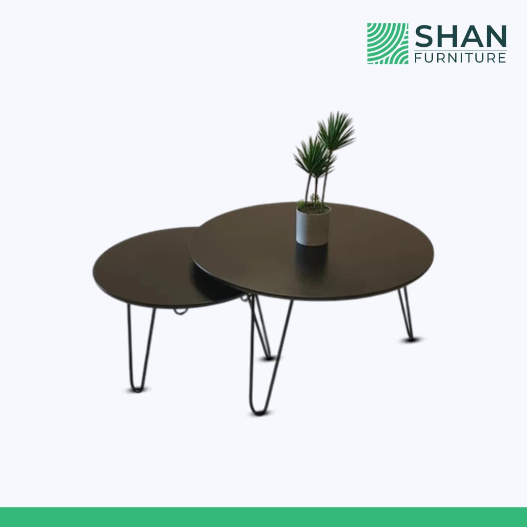 Black Round Nesting Side Tables