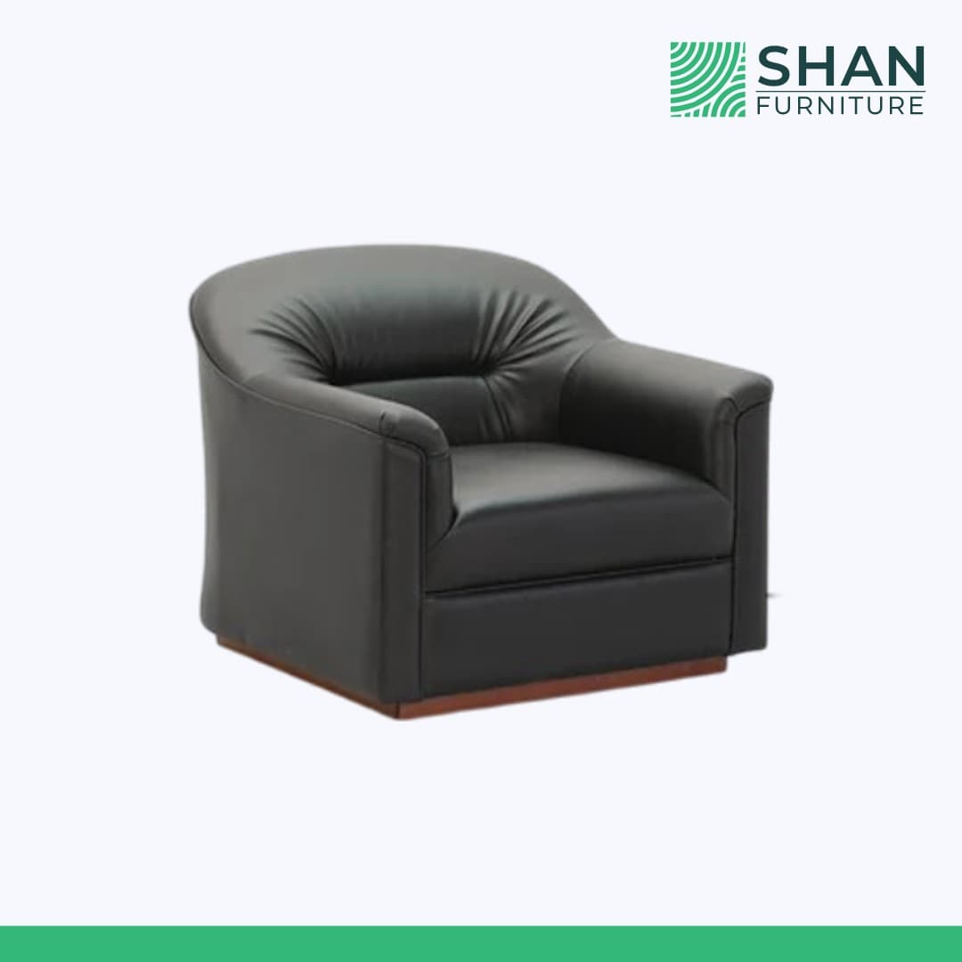 Black Leather Office Armchair