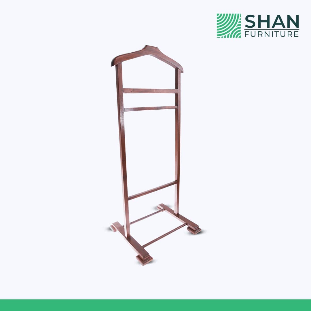 Wooden Valet Stand with Trouser Rails