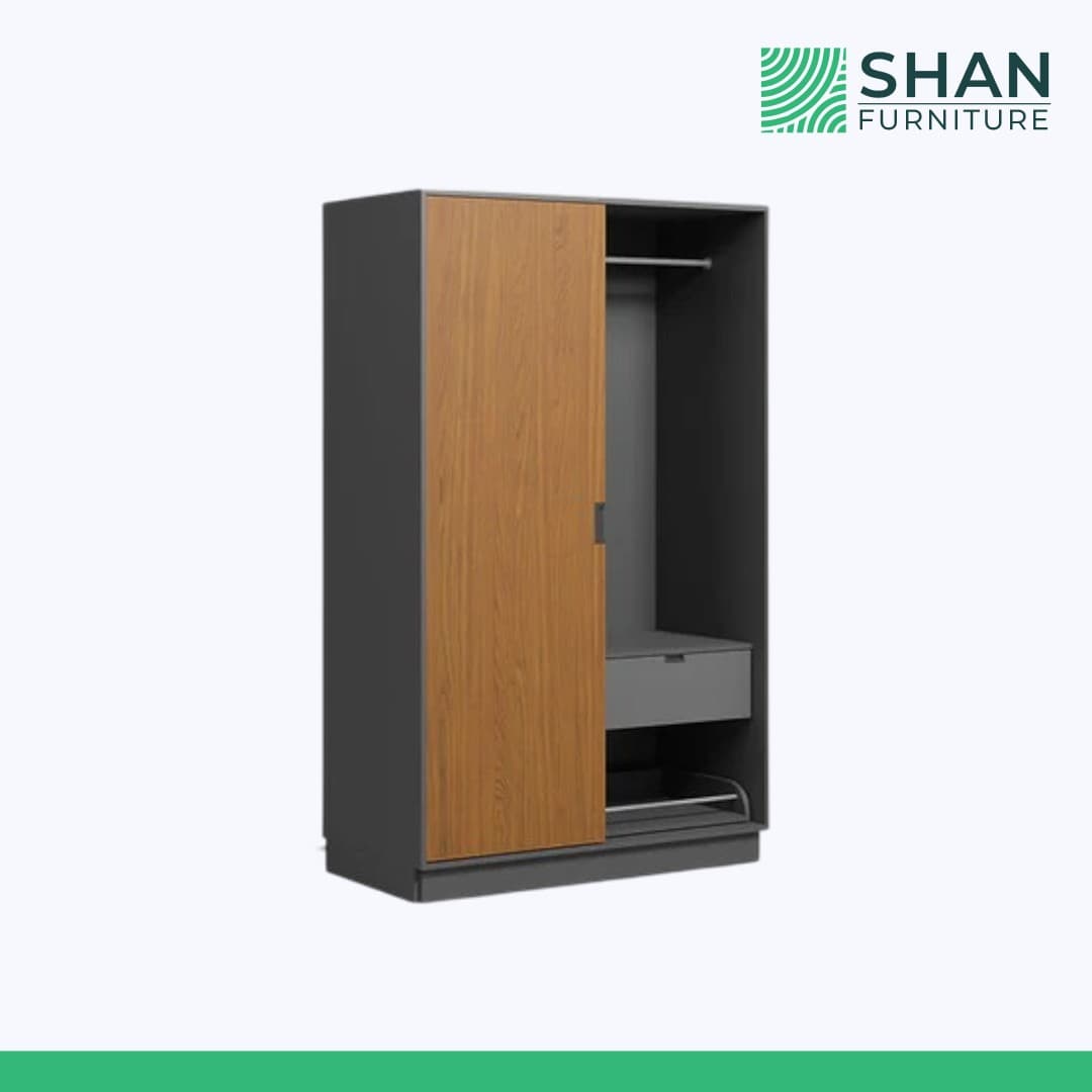 Single-Door Wardrobe with Hanging Rail