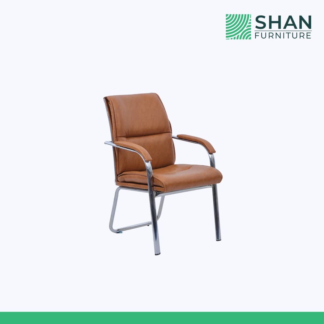 Black Mesh Visitor Chair with Slim Cantilever Legs