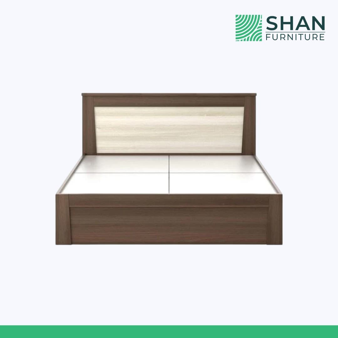 Two-Tone Walnut Panel Bed